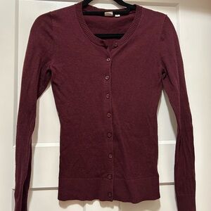 GAP Women's Deep Red Cardigan Sweater